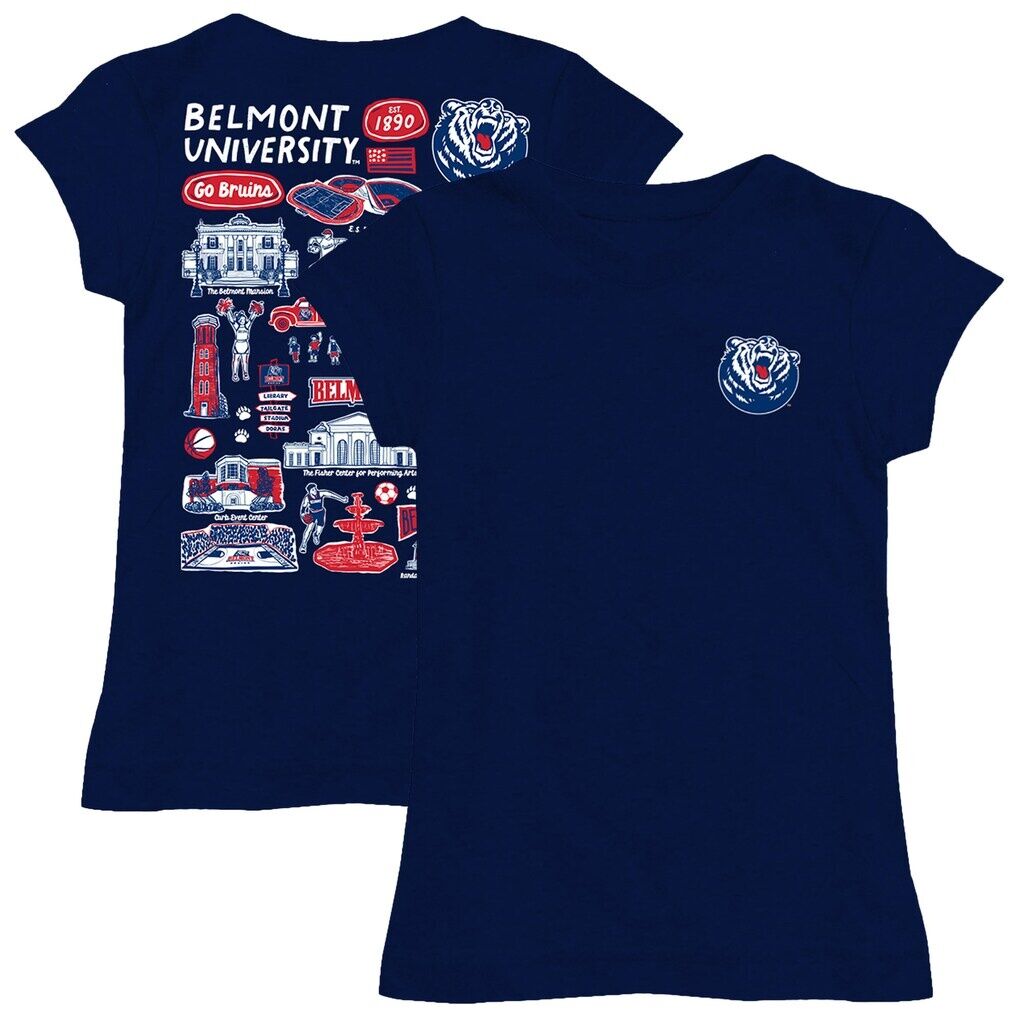 Belmont Bruins Vive La Fete Youth Impressions Artwork Fitted T-Shirt