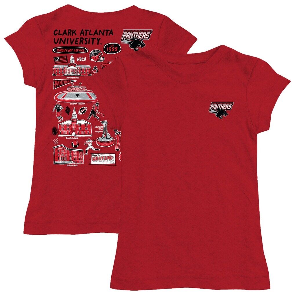 Clark Atlanta University Panthers Vive La Fete Youth Impressions Artwork Fitted T-Shirt