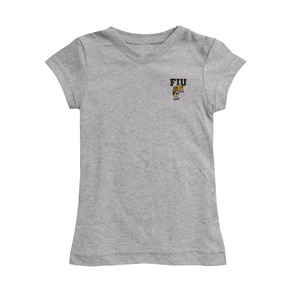 FIU Panthers Vive La Fete Youth Impressions Artwork Fitted T-Shirt - Heather Gray