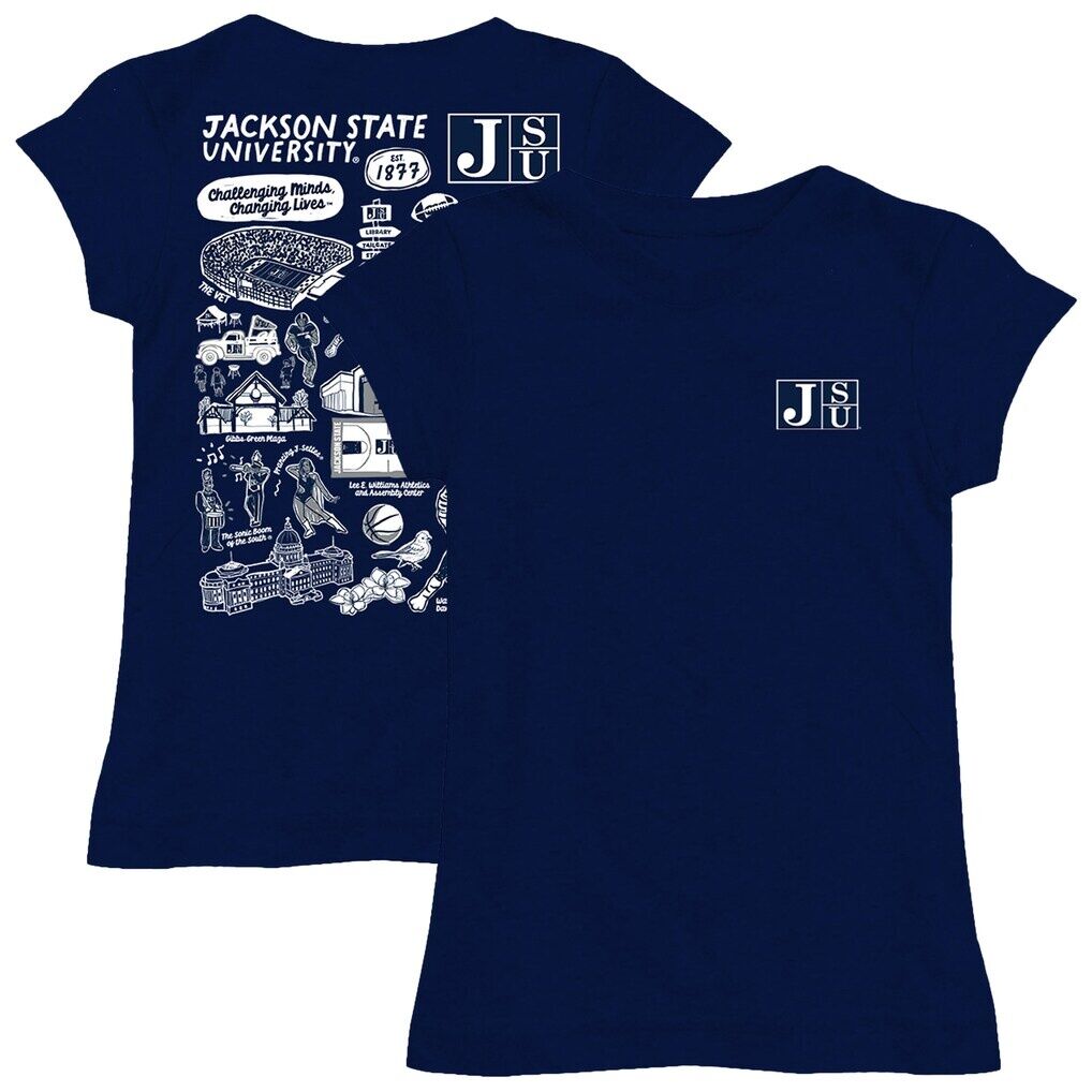 Jackson State Tigers Vive La Fete Youth Impressions Artwork Fitted T-Shirt