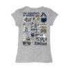 Akron Zips Vive La Fete Girls Toddler Impressions Artwork T-Shirt - Heather Gray - Detail View
