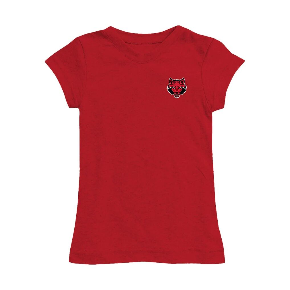 Arkansas State Red Wolves Vive La Fete Girls Toddler Impressions Artwork T-Shirt - Scarlet