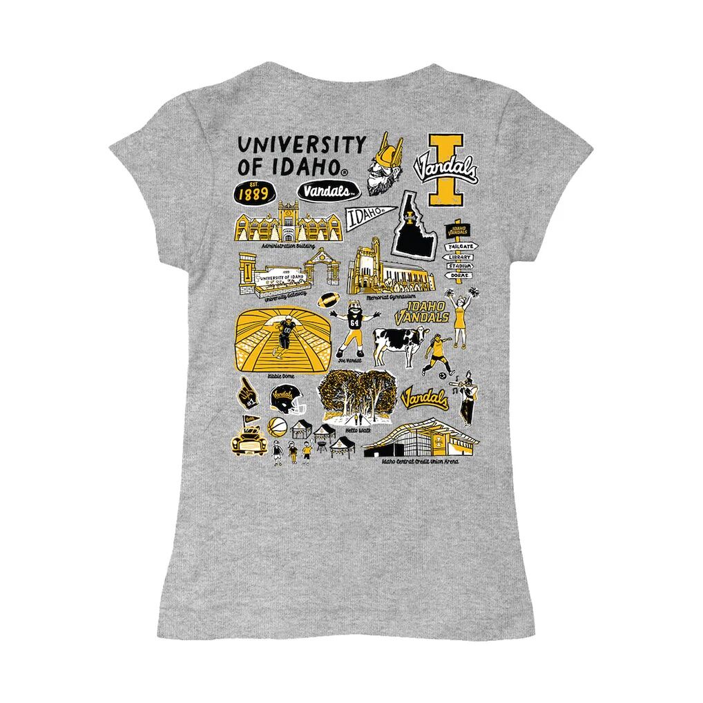 Idaho Vandals Vive La Fete Girls Toddler Impressions Artwork T-Shirt - Heather Gray