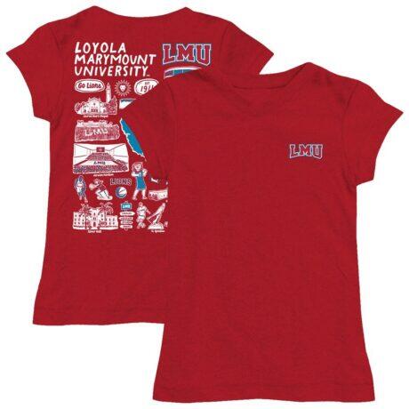 Loyola Marymount Lions Vive La Fete Girls Toddler Impressions Artwork T-Shirt - Crimson - Front View