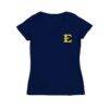 ETSU Buccaneers Vive La Fete Women's Impressions Artwork V-Neck T-Shirt - Navy - Side View