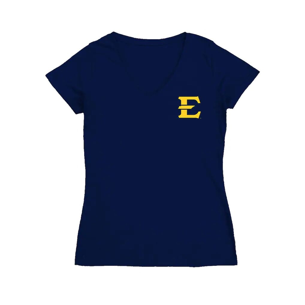 ETSU Buccaneers Vive La Fete Women's Impressions Artwork V-Neck T-Shirt