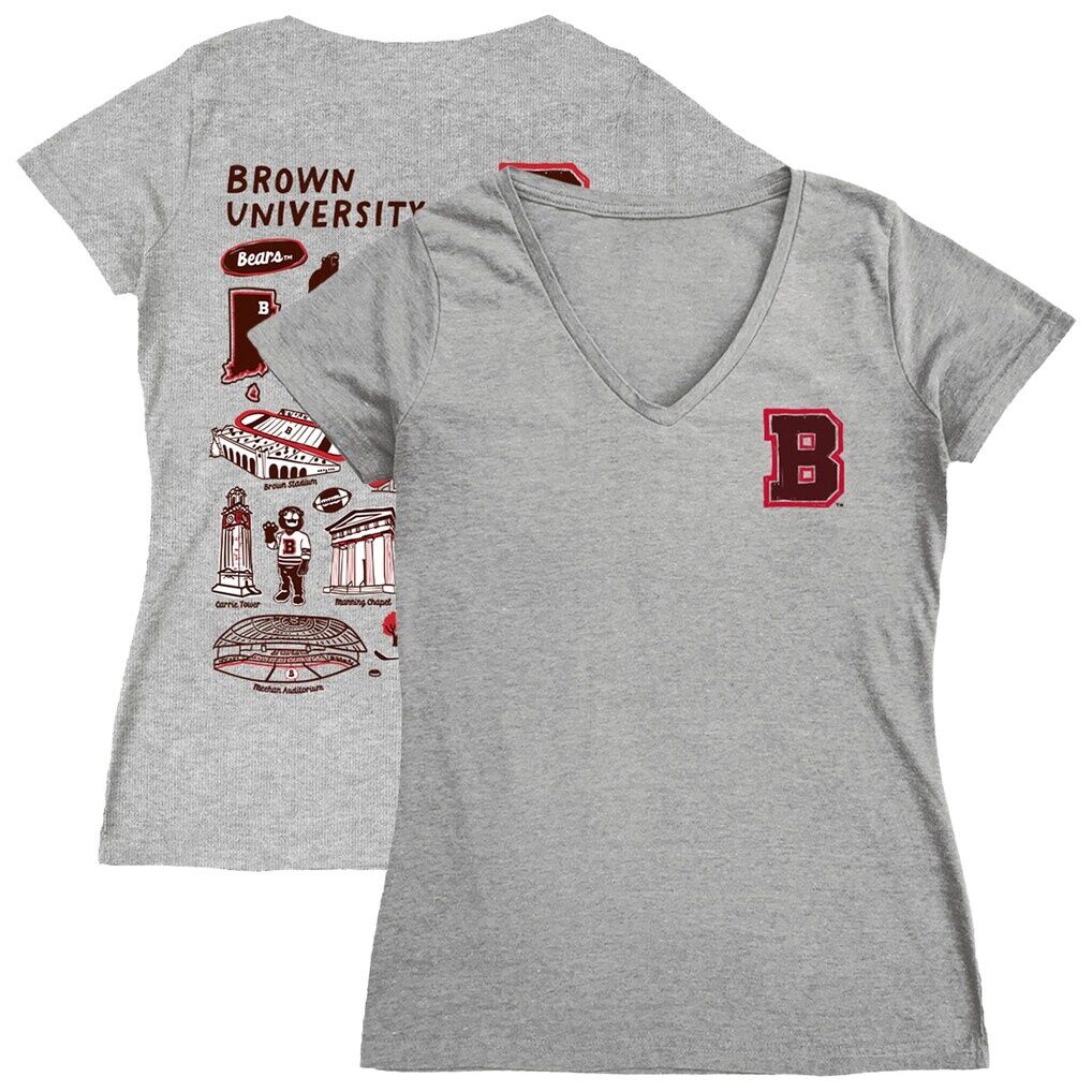 Brown Bears Vive La Fete Women's Impressions Artwork V-Neck T-Shirt