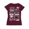 Fordham Rams Vive La Fete Women's Impressions Artwork V-Neck T-Shirt - Maroon - Detail View