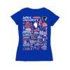 DePaul Blue Demons Vive La Fete Women's Impressions Artwork V-Neck T-Shirt - Royal - Detail View