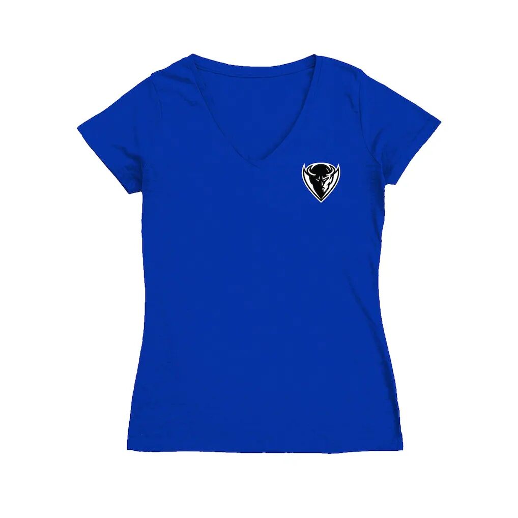 DePaul Blue Demons Vive La Fete Women's Impressions Artwork V-Neck T-Shirt - Royal