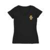 Idaho Vandals Vive La Fete Women's Impressions Artwork V-Neck T-Shirt - Black - Side View