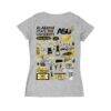 Alabama State Hornets Vive La Fete Women's Impressions Artwork V-Neck T-Shirt - Gray - Detail View