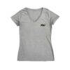 Alabama State Hornets Vive La Fete Women's Impressions Artwork V-Neck T-Shirt - Gray - Side View