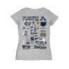 Akron Zips Vive La Fete Women's Impressions Artwork V-Neck Fitted T-Shirt - Gray - Detail View