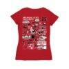Arkansas State Red Wolves Vive La Fete Women's Impressions Artwork V-Neck T-Shirt - Red - Detail View
