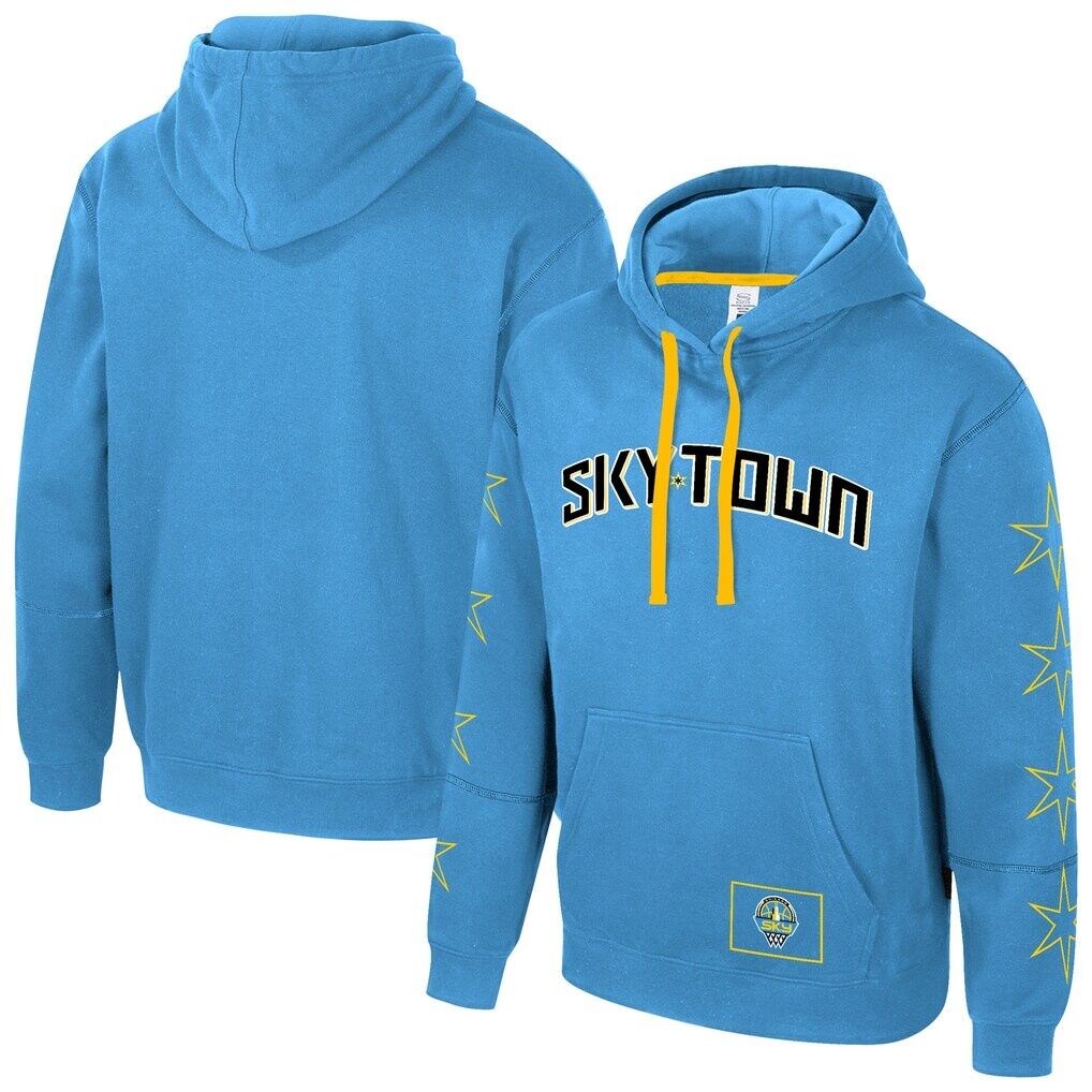 Chicago Sky Stadium Essentials Unisex City Star Rebel Edition Pullover Hoodie - Light Blue