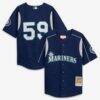 Felix Hernandez Seattle Mariners Mitchell & Ness Preschool Cooperstown Collection Batting Practice Jersey - Navy - Front View