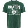 Boston Celtics Sportiqe Men's Distressed Rock & Roll Collection Angus Premium Mineral Wash T-Shirt - Green - Back View
