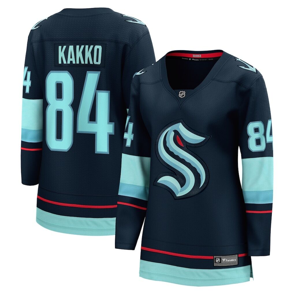 Kaapo Kakko Seattle Kraken Fashion7 Women's Home Breakaway Player Jersey - Deep Sea Blue