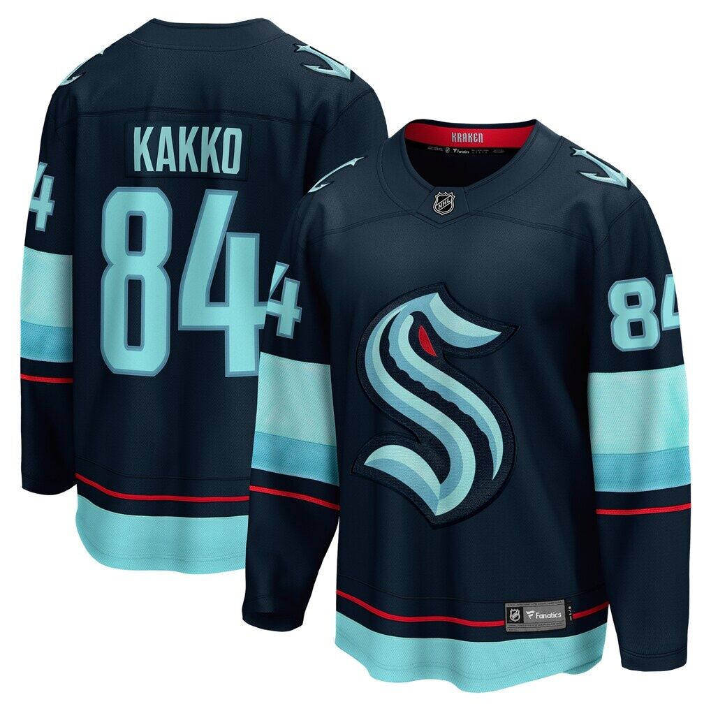 Kaapo Kakko Seattle Kraken Fashion7 Home Breakaway Player Jersey - Deep Sea Blue