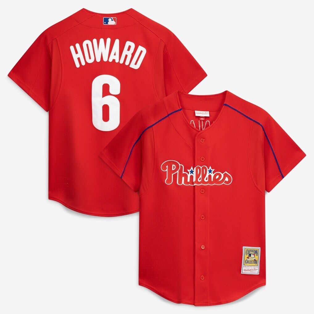 Ryan Howard Philadelphia Phillies Mitchell & Ness Cooperstown Collection Batting Practice Jersey