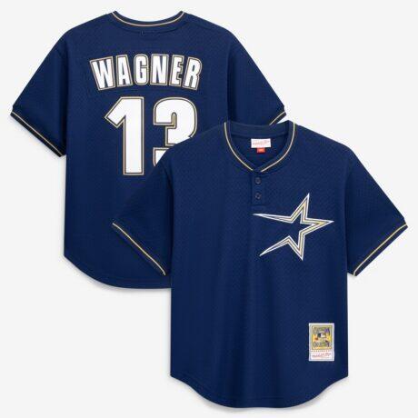 Billy Wagner Houston Astros Mitchell & Ness Authentic Batting Practice Jersey - Navy - Front View