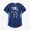 David Price Tampa Bay Rays Mitchell & Ness Authentic Batting Practice Jersey - Blue - Detail View