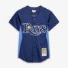 David Price Tampa Bay Rays Mitchell & Ness Authentic Batting Practice Jersey - Blue - Side View