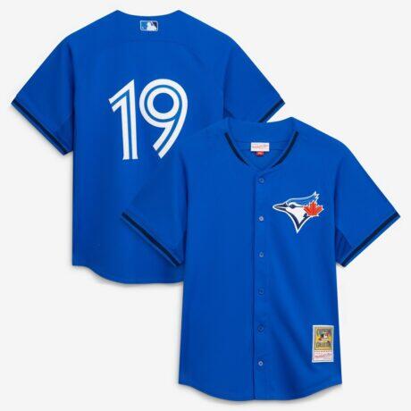 Jose Bautista Toronto Blue Jays Mitchell & Ness Authentic Batting Practice Jersey - Blue - Front View