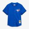 Jose Bautista Toronto Blue Jays Mitchell & Ness Authentic Batting Practice Jersey - Blue - Side View