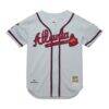Greg Maddux Atlanta Braves Mitchell & Ness 1995 Throwback Authentic Jersey - Gray - Back View