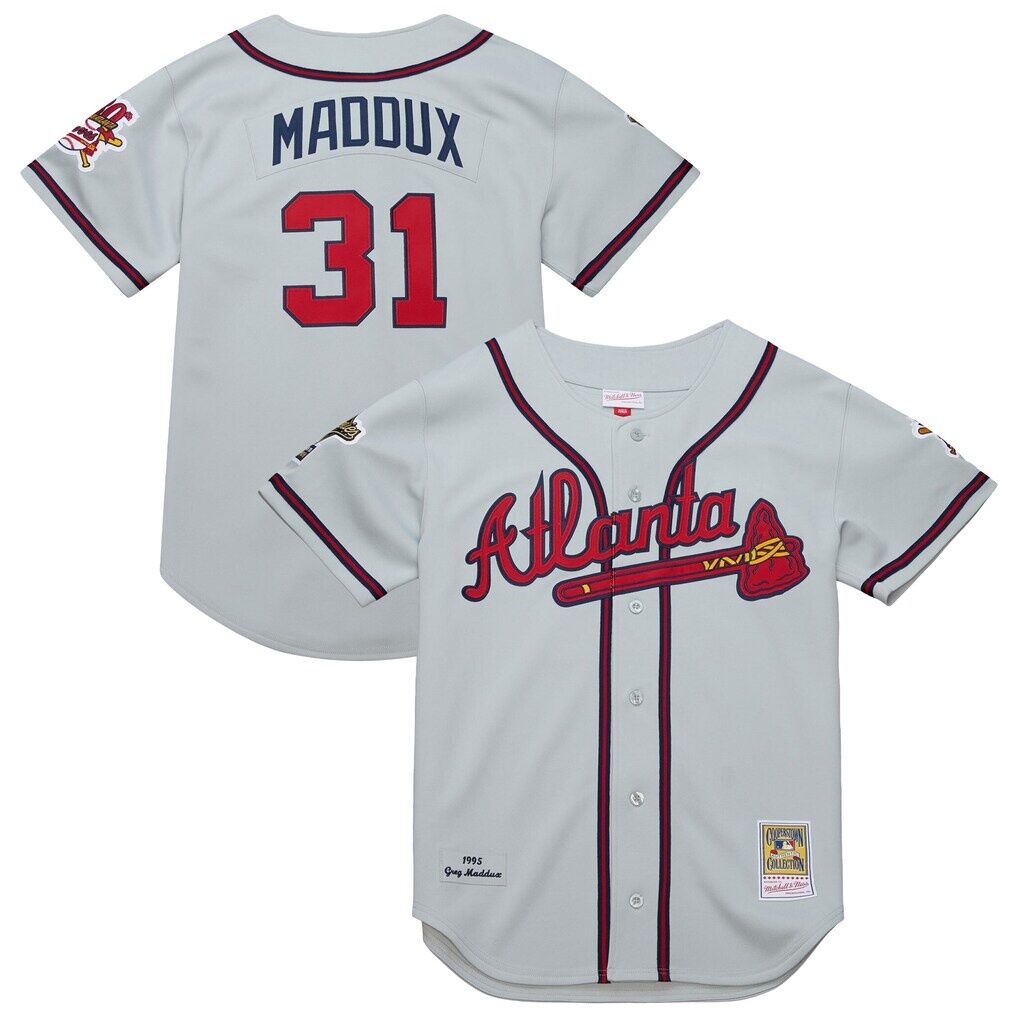 Greg Maddux Atlanta Braves Mitchell & Ness 1995 Throwback Authentic Jersey