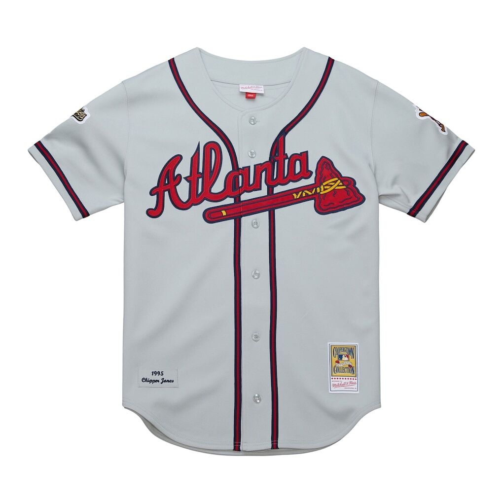 Chipper Jones Atlanta Braves Mitchell & Ness 1995 Throwback Authentic Jersey