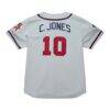 Chipper Jones Atlanta Braves Mitchell & Ness 1995 Throwback Authentic Jersey - Gray - Detail View