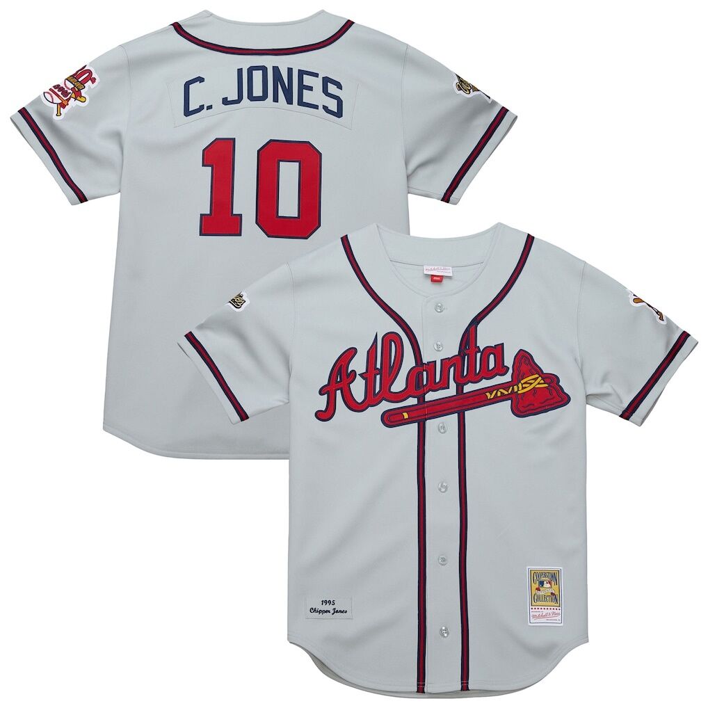 Chipper Jones Atlanta Braves Mitchell & Ness 1995 Throwback Authentic Jersey