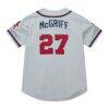 Fred McGriff Atlanta Braves Mitchell & Ness 1995 Throwback Authentic Jersey - Gray - Detail View