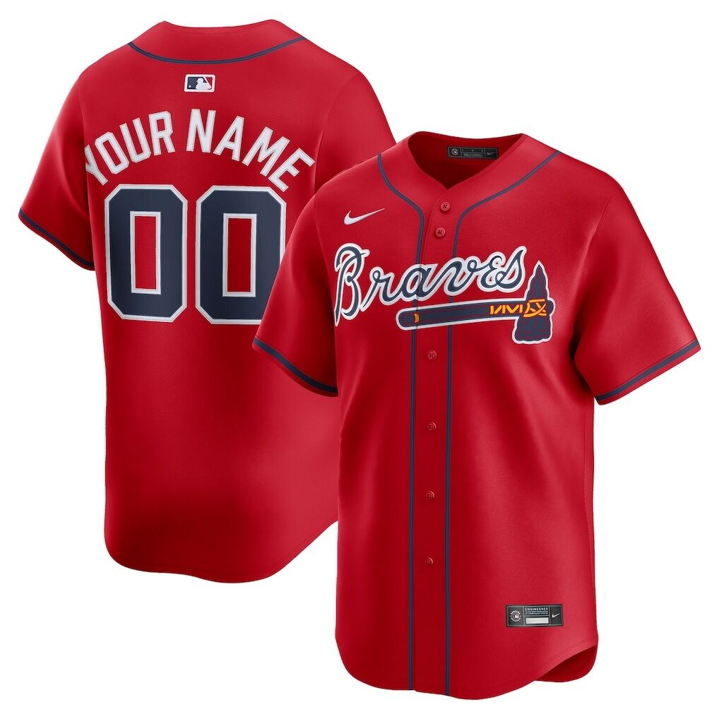 Atlanta Braves Nike Alternate Limited Custom Jersey