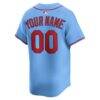 St. Louis Cardinals Nike Alternate Limited Custom Jersey - Light Blue - Detail View