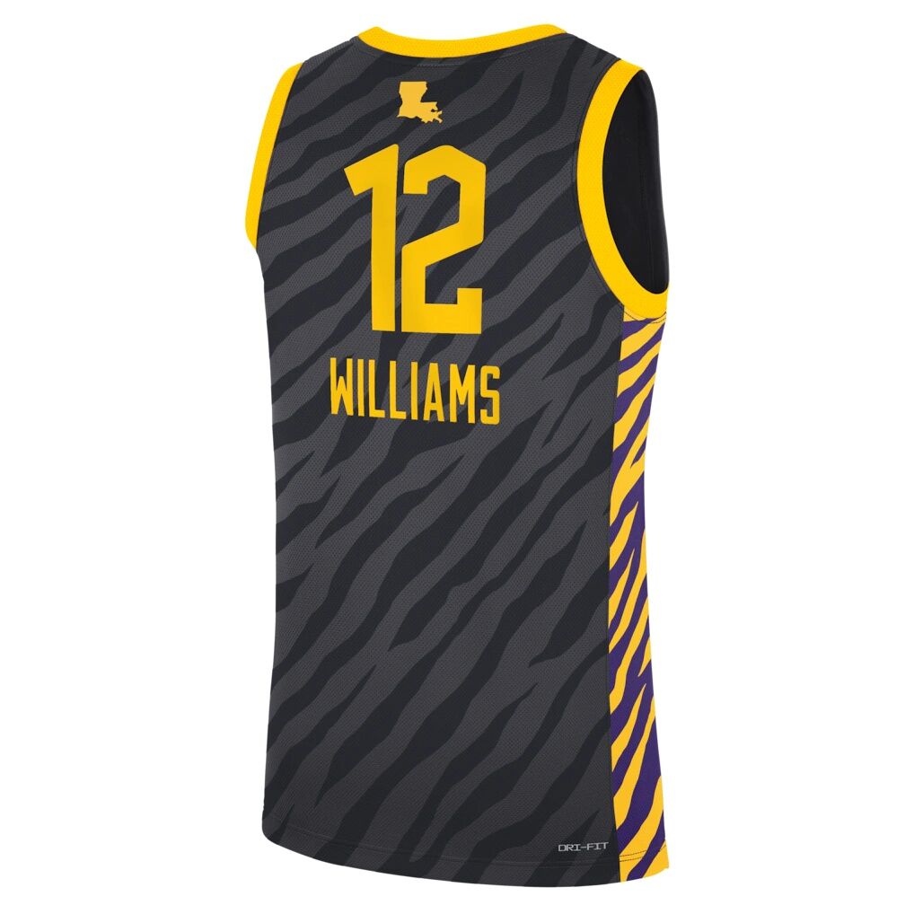 Mikaylah Williams LSU Tigers Nike Unisex Replica Basketball Jersey - Anthracite