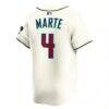 Ketel Marte Arizona Diamondbacks Nike Home Limited Player Jersey - Cream - Detail View