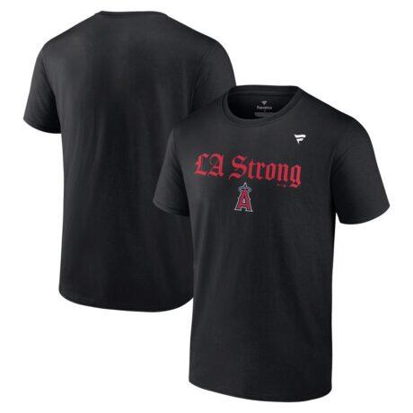 Los Angeles Angels Fashion7 Unisex LA Strong T-Shirt - Black - Front View