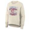 Montreal Canadiens Fashion7 Women's Oversized Vintage Slice Pullover Sweatshirt - Cream - Side View