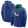 Vancouver Canucks Fashion7 Goaltender Defender Raglan Pullover Hoodie - Blue - Front View