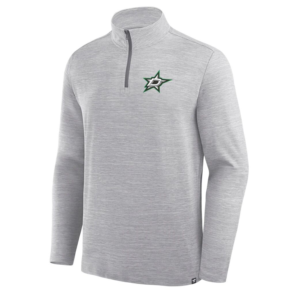 Dallas Stars Fashion7 Clutch Boarding Poly Quarter-Zip Pullover - Heather Gray