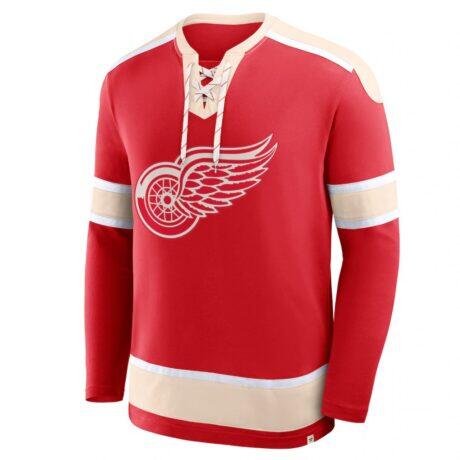 Detroit Red Wings Fashion7 Vintage Top Shelf Long Sleeve Shirt - Red - Alt1
