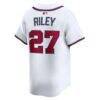 Austin Riley Atlanta Braves Nike Home Limited Player Jersey - White - Detail View