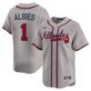 Ozzie Albies Atlanta Braves Nike Road Limited Player Jersey - Gray - Front View