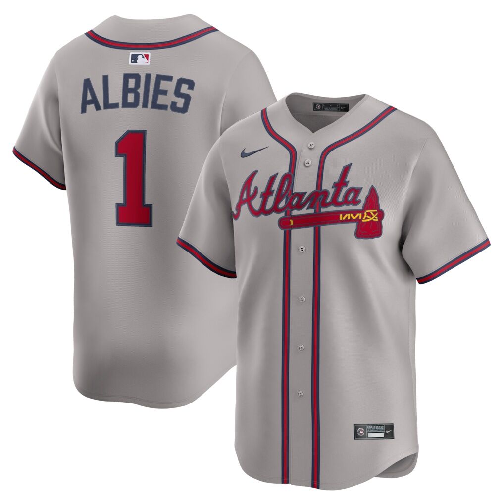Ozzie Albies Atlanta Braves Nike Road Limited Player Jersey