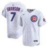 Dansby Swanson Chicago Cubs Nike Home Limited Player Jersey - White - Front View
