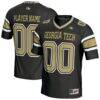 Georgia Tech Yellow Jackets GameDay Greats Youth NIL Pick-A-Player Football Fashion Jersey - Black - Front View